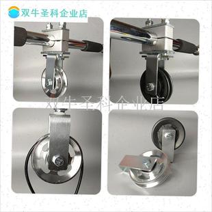 diy圆管固定滑轮旋转静音吊轮自制健身器材Q高位下拉背划船拉杆.