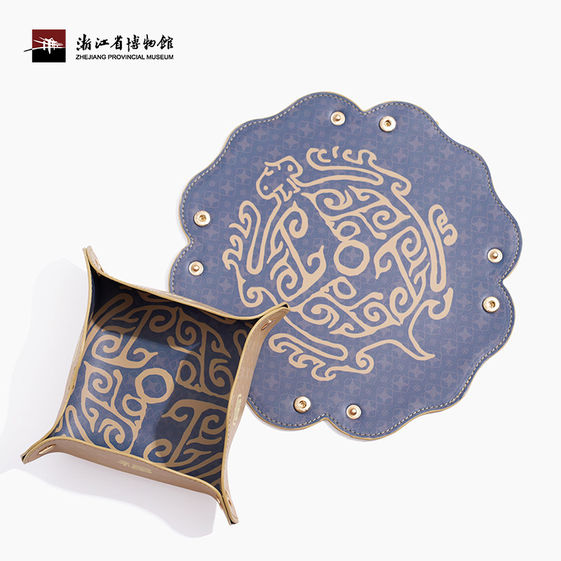 【浙江省博物馆】富得贵文创暗扣式收纳盘皮革防水多功能桌面垫,收纳整理,其他收纳,淘宝优惠券,粉丝福利购,淘宝优惠卷