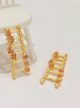 古法节节高升梯子竹楼梯