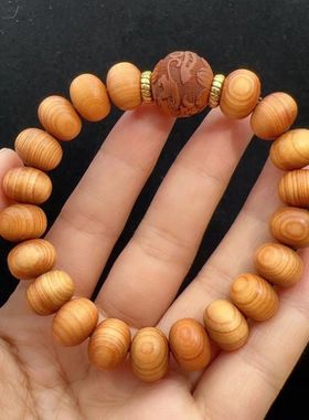 厂家陈化崖柏陈化料手串算盘手链男女佛珠单圈情侣饰品文玩