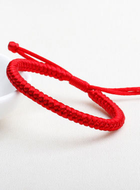 本命年金刚结红绳编织手链