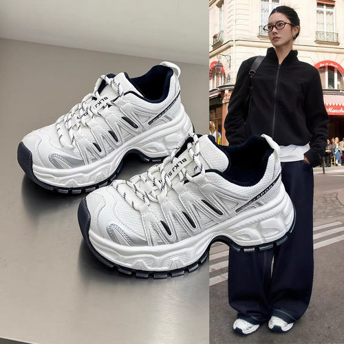 厚底老爹鞋女2026新款春季显脚小休闲运动女鞋爆款百搭轻便跑步鞋
