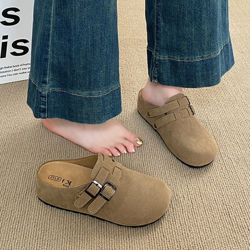 博肯鞋半拖鞋女夏外穿2026新款懒人博肯包头拖一脚蹬办公室替换鞋