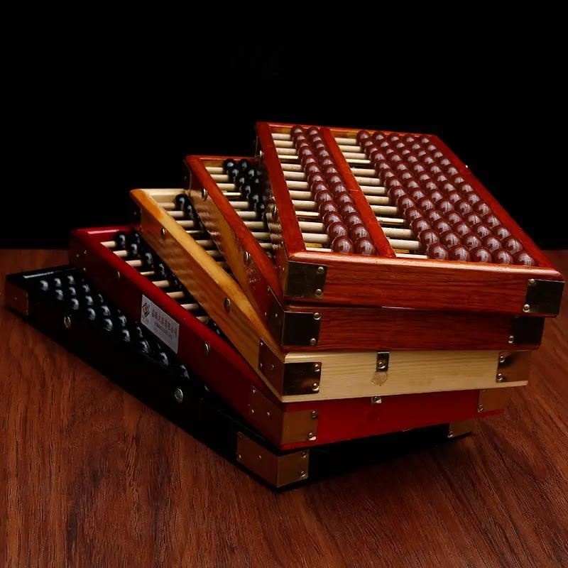 红木老式算盘摆件珠心算红酸枝实木陪嫁小孩抓周乔迁新居开业礼品