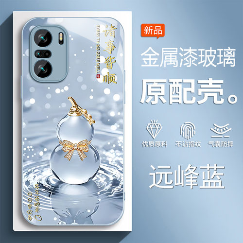 适用红米k40手机壳Redmik40pro新款国风葫芦+k40s国潮K40游戏增强版por高级感男女金属漆玻璃全包防摔硬壳