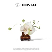 现代轻奢玻璃花瓶仿真花小清新咖色小花器洽谈桌茶几家居摆件桌花