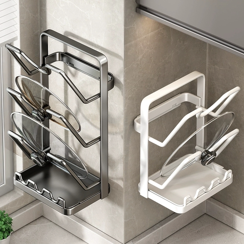 锅盖架子免打孔厨房置物架壁挂式放砧板菜板多功能放置架收纳神器