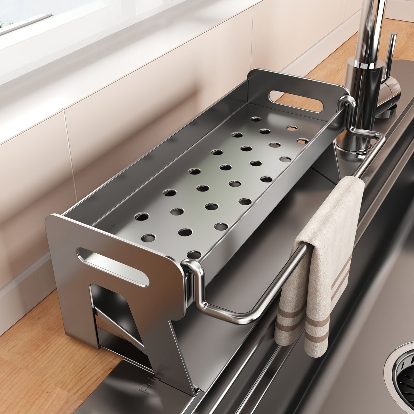 不锈钢厨房沥水架抹布篮龙头水池洗碗海绵毛巾专用收纳水槽置物架,收纳整理,整理架/置物架/收纳架,淘宝优惠券,粉丝福利购,淘宝优惠卷