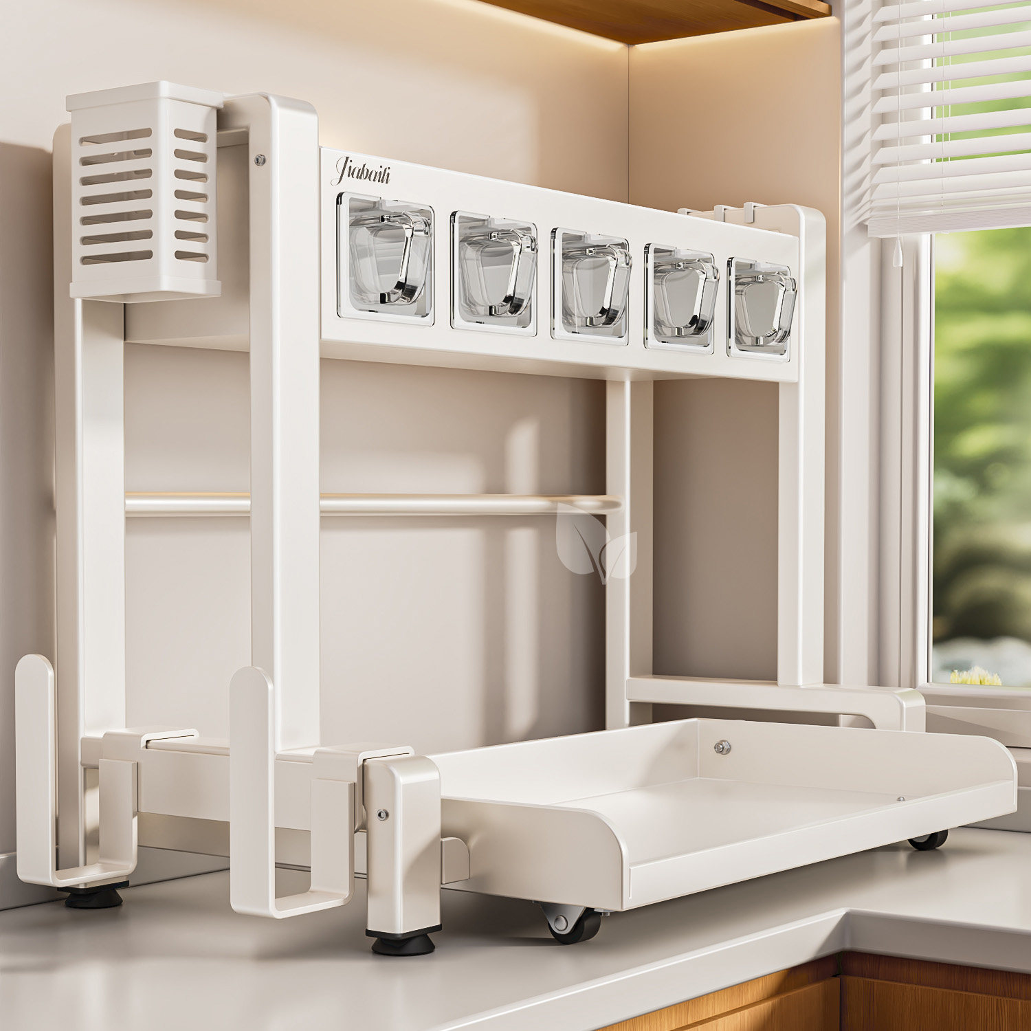 抽拉式厨房调料品置物架多功能台面放调味料瓶罐放置架筷子收纳盒