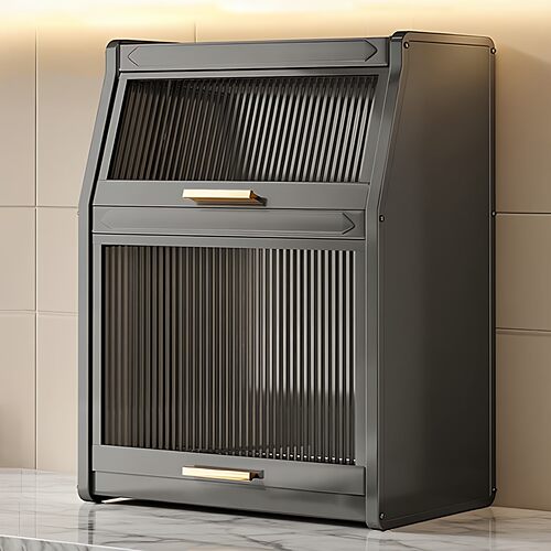 厨房台面防尘翻盖调料架