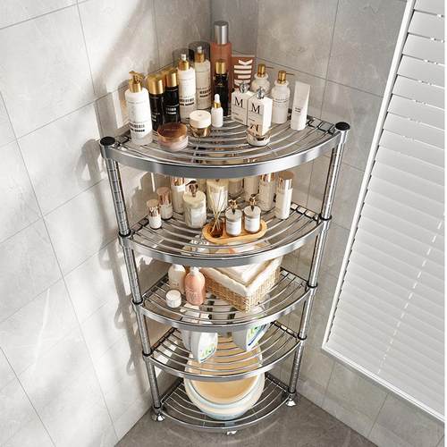 304不锈钢卫生间转角置物架