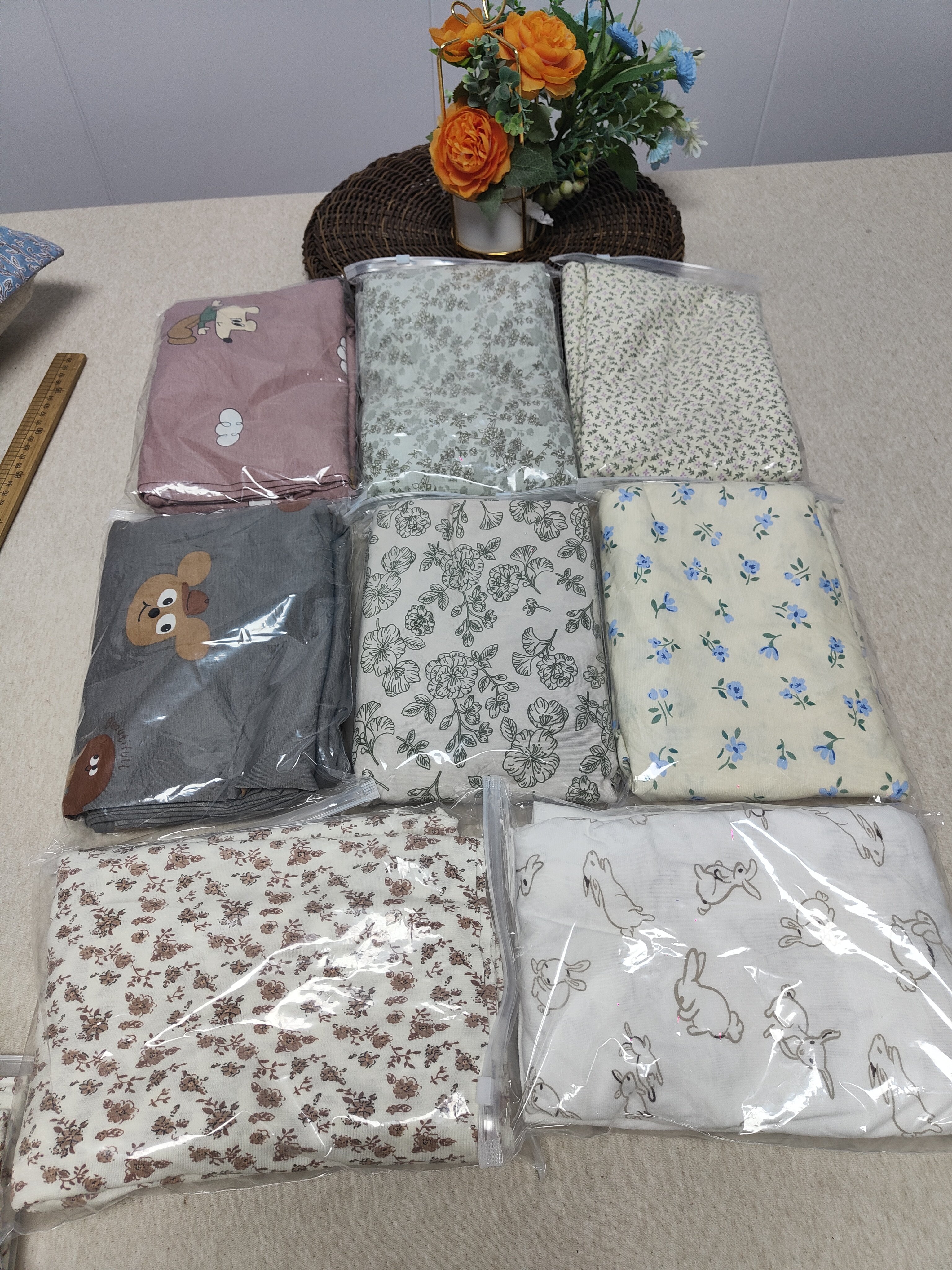 无印天竺棉针织面料枕套一对