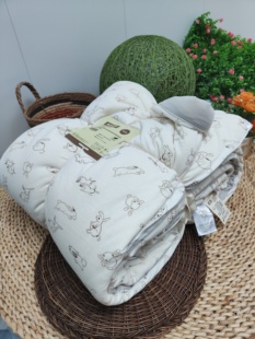 高货日式纯棉针织面料双人春秋被200*230可机洗软糯亲肤