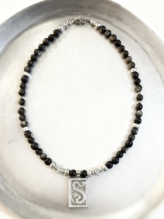 Hito STORE｜银龍原创设计小众银曜石金属串珠龍吊坠项链