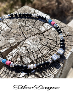 Hito STORE｜03磨砂黑金属串珠项链