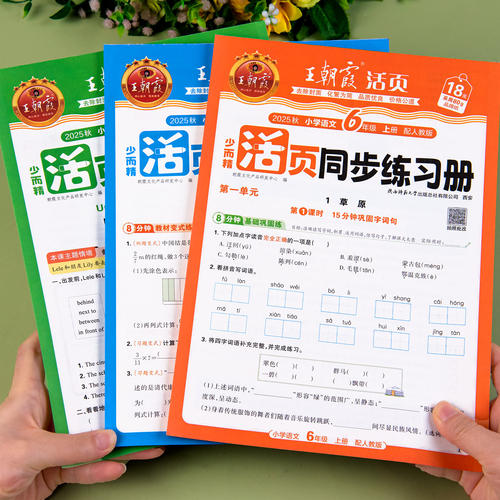 六年级下册同步练习语文数学英语同步练习册人教版北师版苏教版王朝霞活页同步练习册练习题教材课本同步训练一课一练每日一练