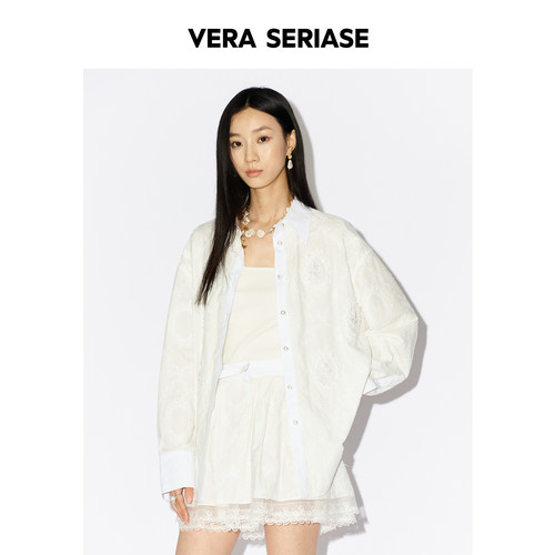 【Vera Seriase设计师品牌】2026秋季新款时尚白色宽松长袖衬衫