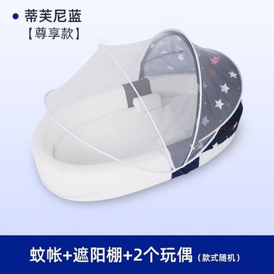 库式p生仿婴3新栏生床行旅婴装品季围携便床床夏中儿新饰一床儿厂