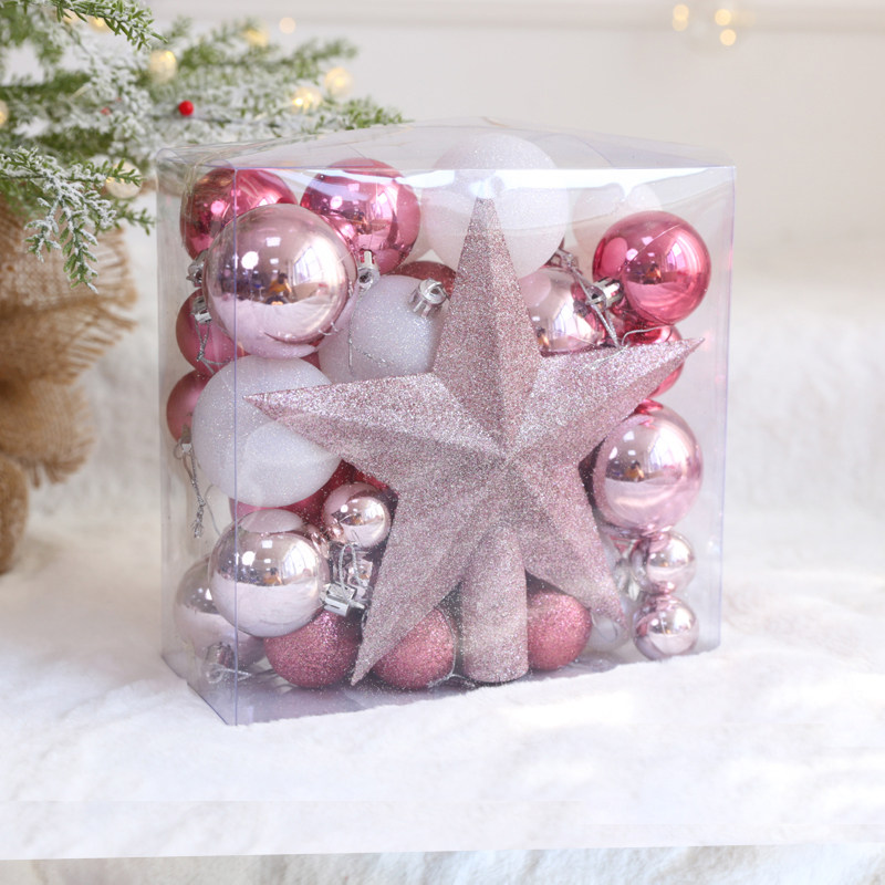 圣诞装饰场景布置树挂件节日用品彩球装扮圣诞球小挂件材料包道具