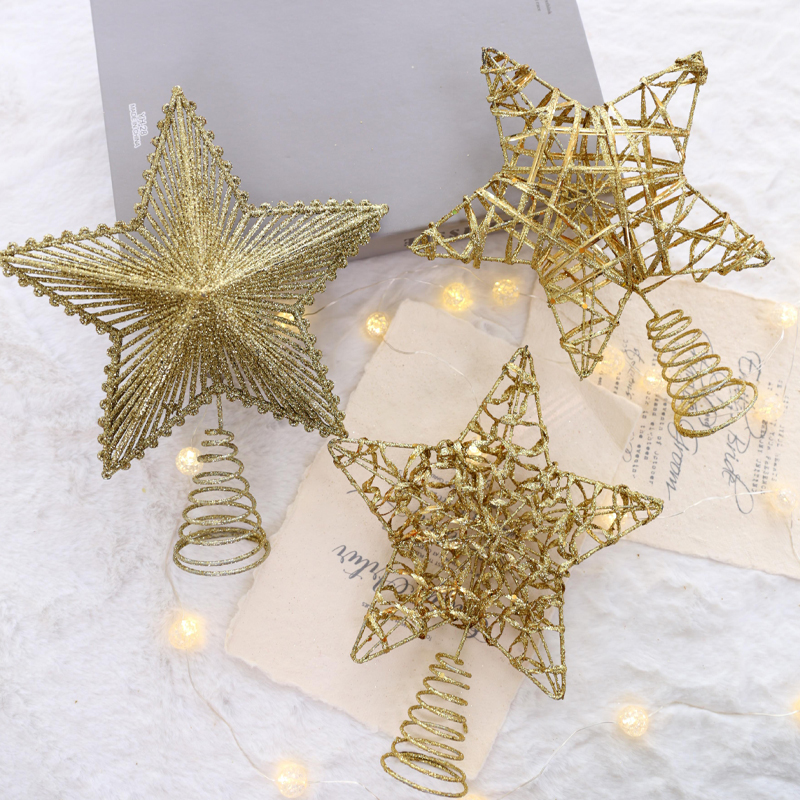 圣诞装饰铁艺树顶星圣诞树装扮