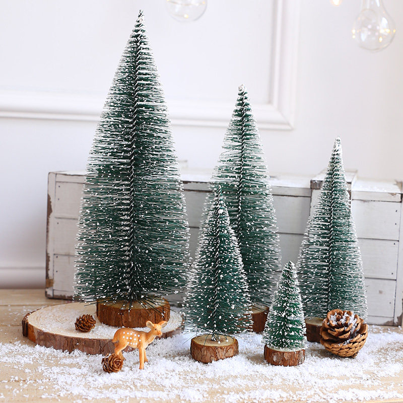 圣诞装饰品迷你松针树桌面小摆件