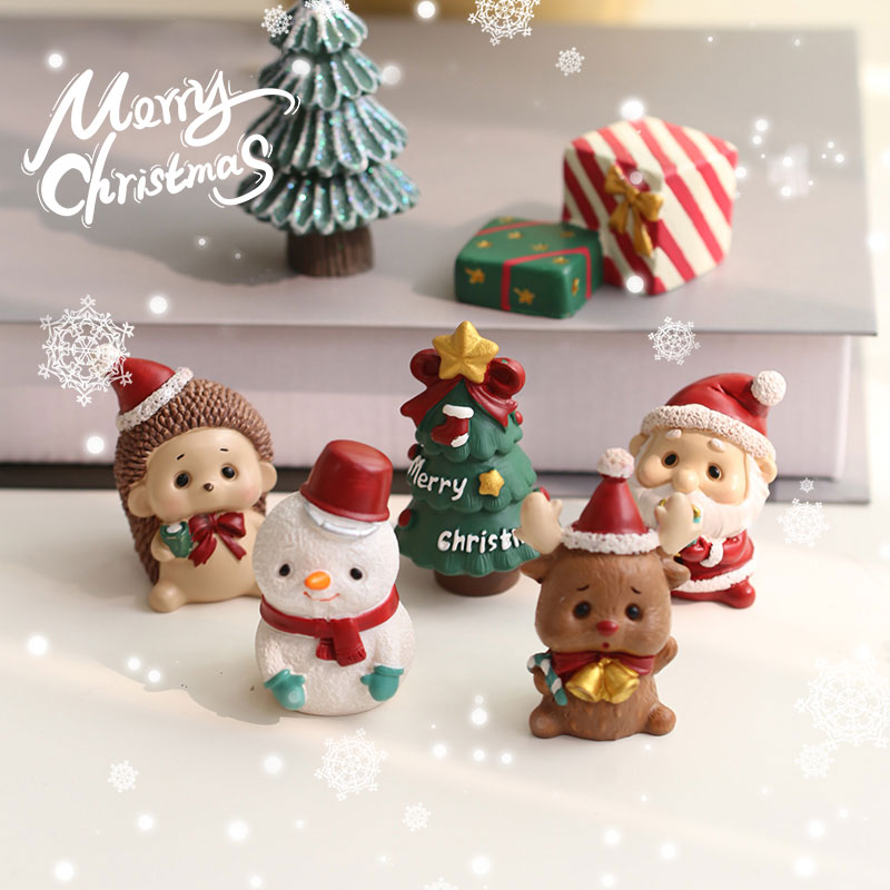 迷你圣诞树雪松桌面小型圣诞老人