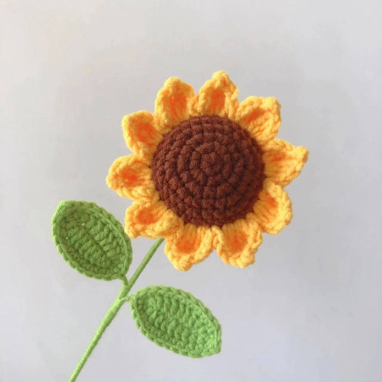 向日葵花束手工编织针织毛线diy钩花郁金香钩织教师节玫瑰材料包,服饰配件/皮带/帽子/围巾,DIY编织材料包,淘宝优惠券,粉丝福利购,淘宝优惠卷