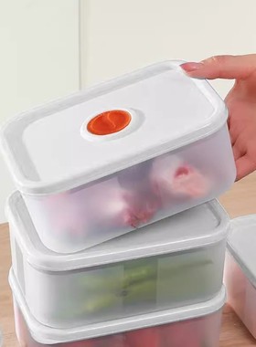 冰箱收纳盒食品冻肉专用盒冷冻收纳盒带盖子可计时密封冰箱保鲜盒