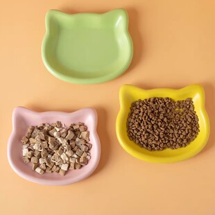 零食猫罐头可爱ins猫咪饭碗仓鼠宠物打翻零食幼猫大口径碗碟塑料