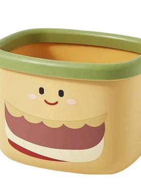 萌趣桌面垃圾桶家用可爱迷你带盖收纳桶办公室宿舍高颜值废纸篓