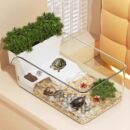 乌龟龟缸家用小型专用箱专用别墅生态造景养龟桌面巴西龟饲养晒台