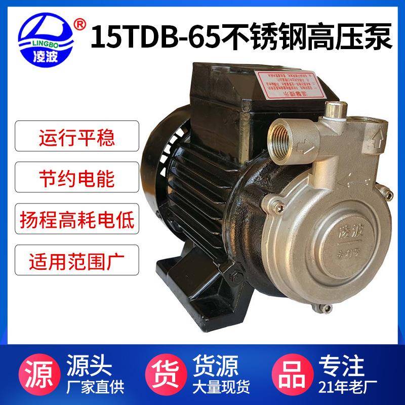 供应15TDB-65不锈钢小型高压泵锅炉给水泵耐用750W增压