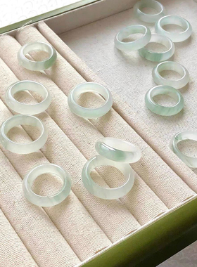 monocle 天山翠桃花酿少女戒圈小红书爆款天然新疆金丝玉戒指甜美