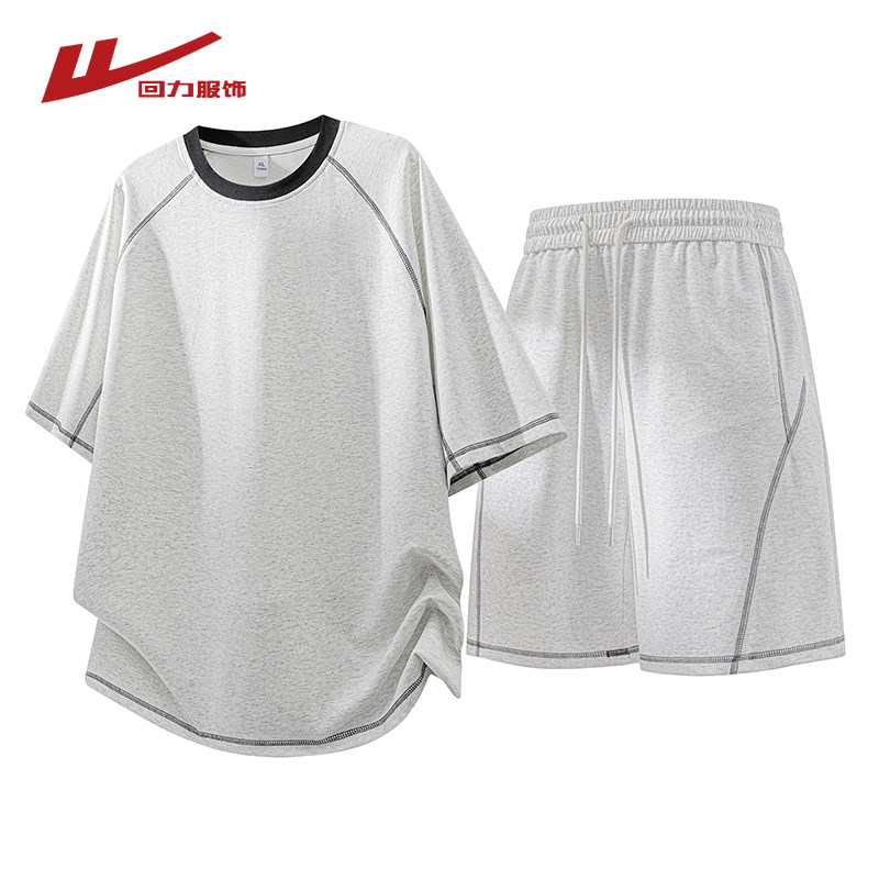 回力冰丝速干休闲运动套装男士夏季薄款宽松男生短袖短裤一套搭配