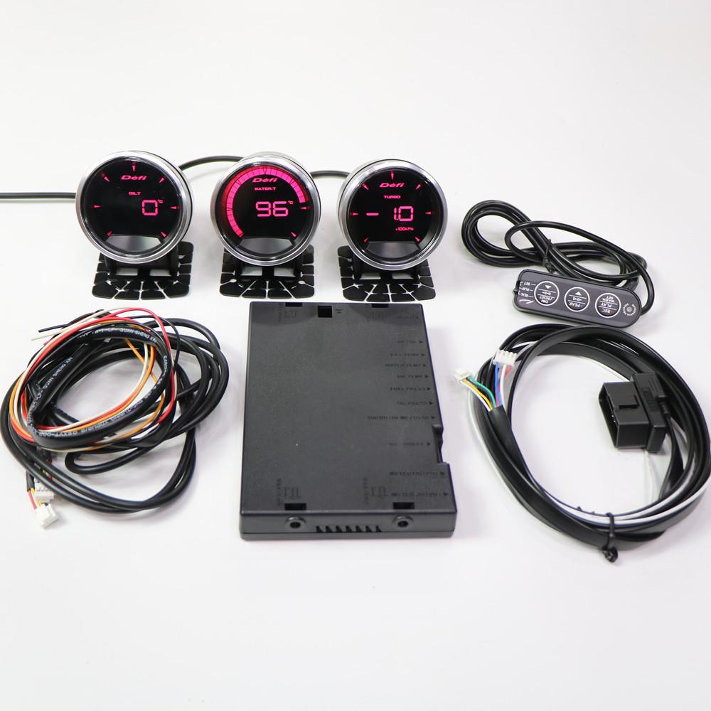 新款OBD赛车仪表defiA2七彩涡轮油温油压转速电压真空水温表