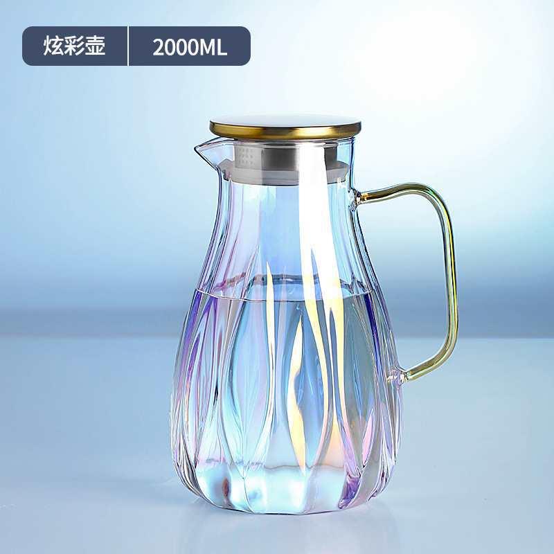 轻奢冷水壶耐高温家用套装客厅水杯玻璃杯子茶杯凉水壶杯具防摔夏