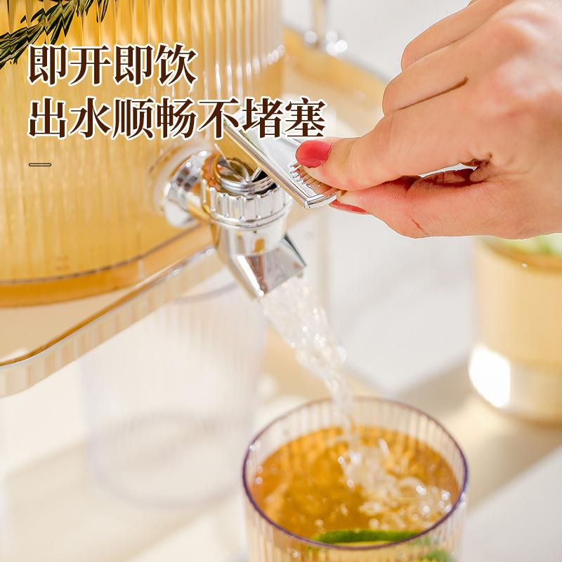 家用冰箱带龙头冷水壶大容量饮料桶花茶果茶杯果汁冷桶轻奢