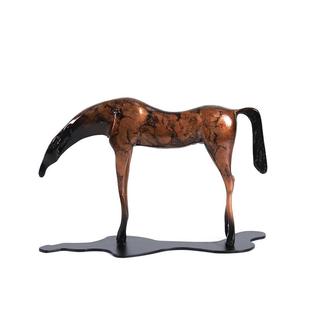 现代新中式千里马摆件软装创意流云几何抽象艺术品雕塑装饰品摆件