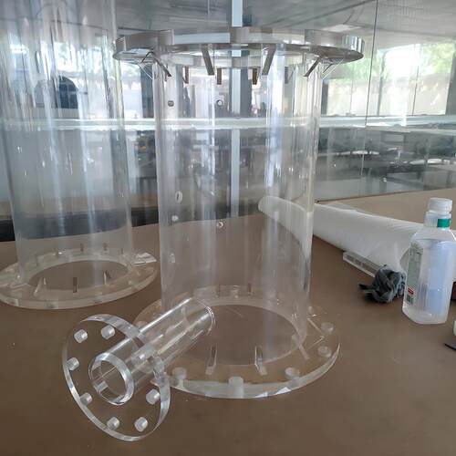 定制亚克力管道透明圆管空心管高透管pmma管带法兰加工厂家精隆