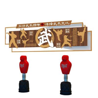 武术馆文化墙儿童武术培训学校武馆墙面装饰体育馆文化背景墙设计