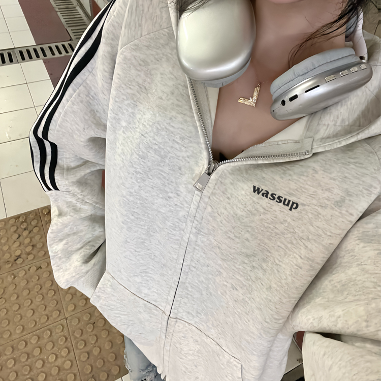 【秋冬新款】WASSUP拉链开衫卫衣