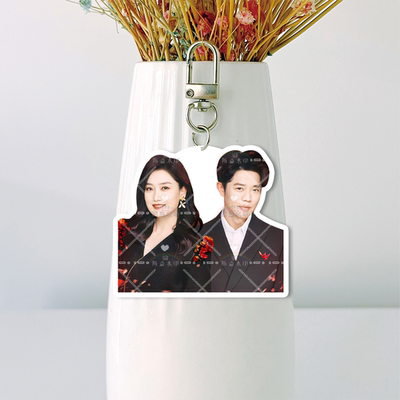 凤凰传奇曾毅玲花双面白底亚克力钥匙扣应援包挂件书包挂件周边