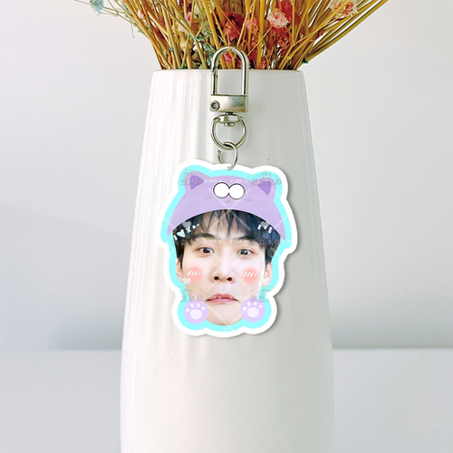 周柯宇双面白底亚克力钥匙扣应援包挂件书包挂件明星周边来图定制