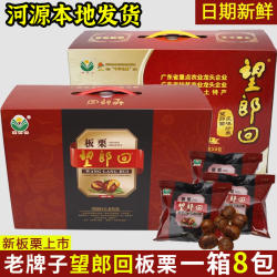望郎回板栗仁8包礼盒装即食新鲜炒板栗坚果河源客家特产1.2kg/箱