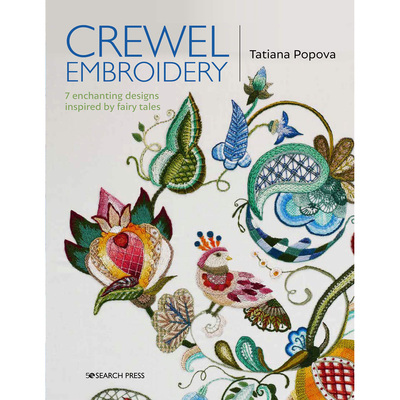 现货 英文原版 Crewel Embroidery: 7 Enchanting Designs Inspired by Fairy Tales7个受童话故事启发的刺绣设计图书