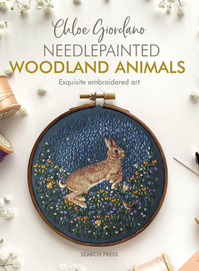 现货 英文 Chloe Giordano Needlepainted Woodland Animals 刺绣图书原版进口图书