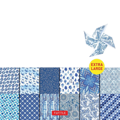 现货 Origami Paper 100 sheets Blue & White 8 1/4