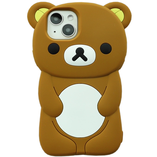 立体卡通熊适用iphone17/16/15promax苹果14/13/12pro手机壳11可爱xsmax全包xr防摔x软7/8plus硅胶套se新款6s