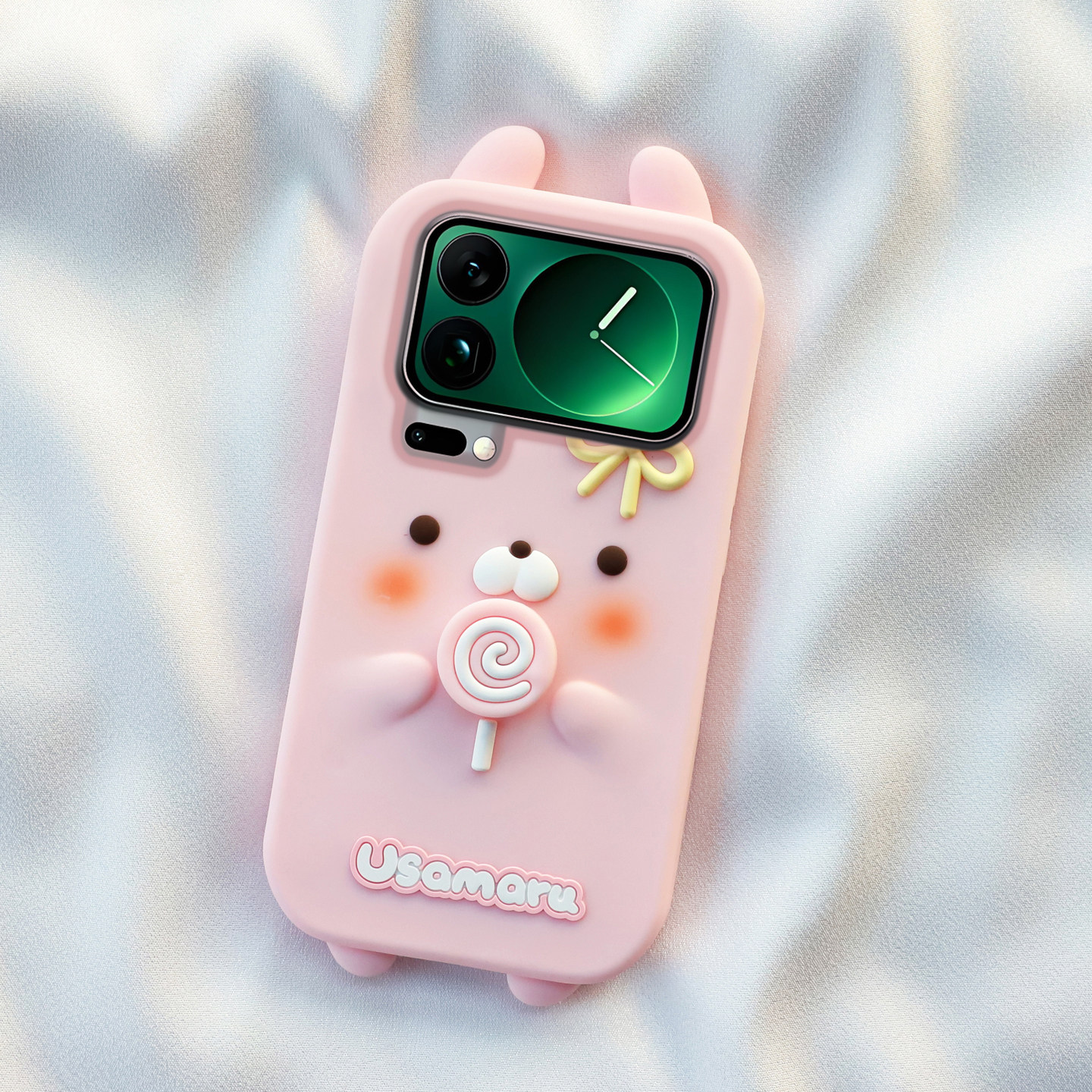 旋转棒棒糖兔丸适用小米17promax手机壳小米15/14可爱卡