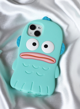 立体小鱼怪适用iphone17/16/15手机壳14/13/12pro苹果11promax可爱xs max卡通xr防摔7全包8plus软硅胶套6新款
